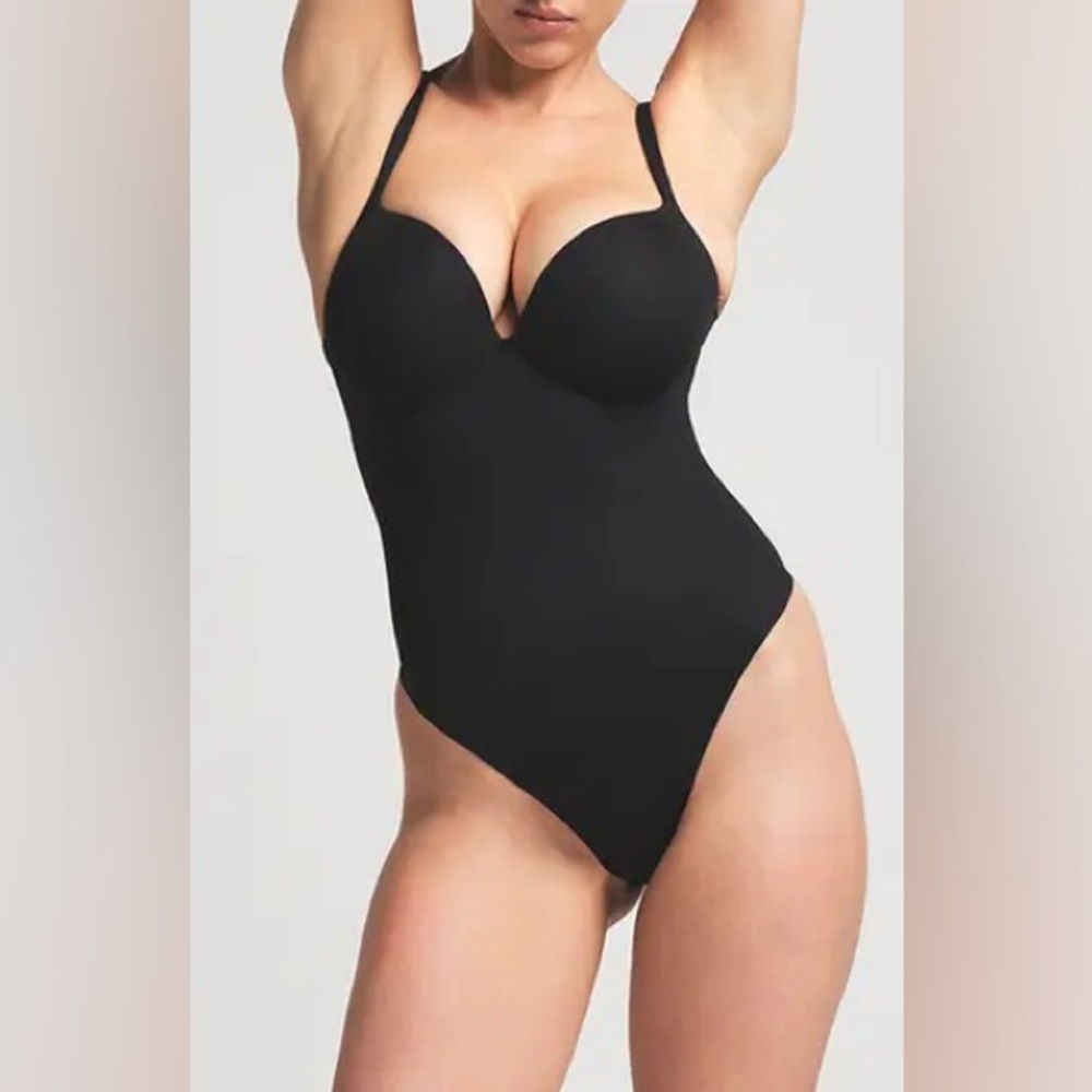 SKIMS Body Super Push-Up Thong Bodysuit – Onyx – Size Large – NWT